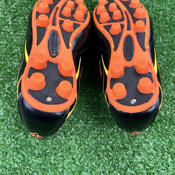 Vizari Blaze FG Soccer Cleats Youth 11.5C Black Orange Firm Ground Shoes Flames - Picture 7 of 16